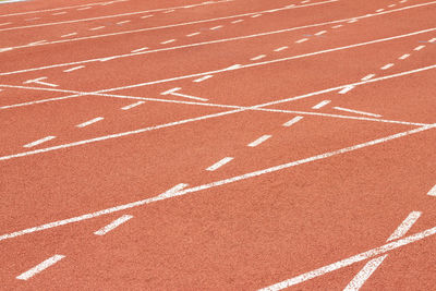 Close-up of running tracks