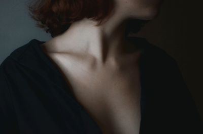 Rear view of woman looking away