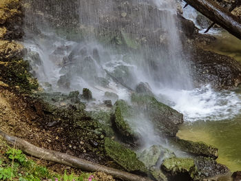Scenic view of waterfall