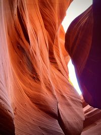 Beautiful and scenic rock formations hiking in the lower antelope canyon slot canyon