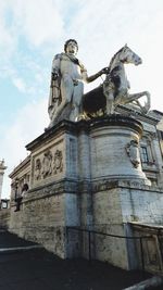 Low angle view of statue