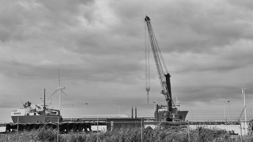 Industrial buildings against sky