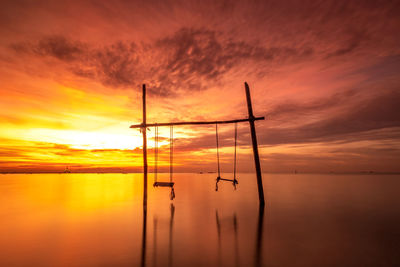 Beautiful sunset from bintan island