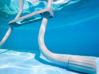 Ladder in swimming pool