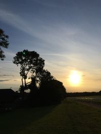 Scenic view of landscape at sunset