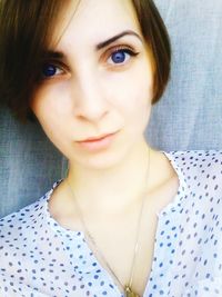 Close-up portrait of beautiful young woman