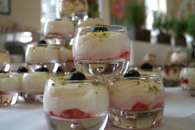 Close-up of food on table