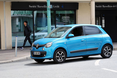 Side view of a car on road