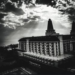 View of building against cloudy sky