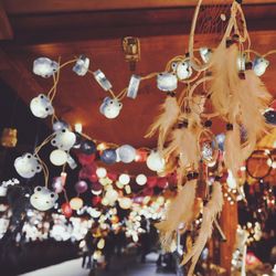 Close-up of colorful lanterns