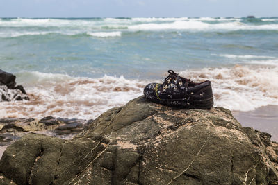 Rock on sea shore