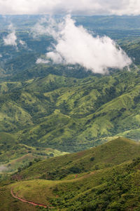 High angle view of landscape against sky