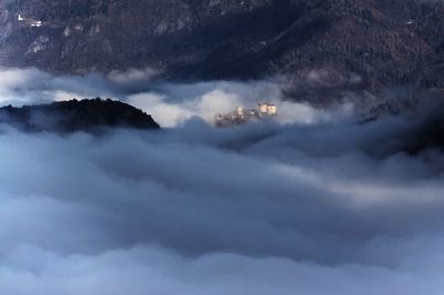 Aerial view of clouds in sky