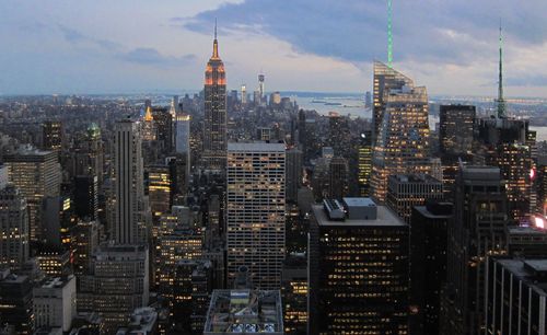 Aerial view of buildings in city