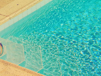 High angle view of swimming pool in sea