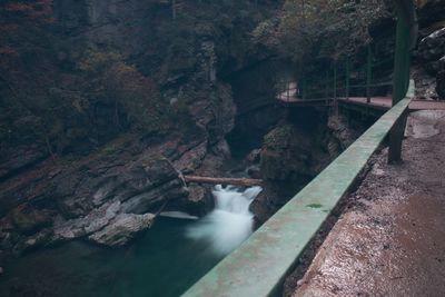 Stream flowing through rocks