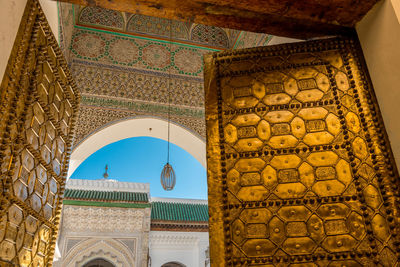 Low angle view of ceiling