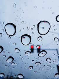 Water drop on a car window.