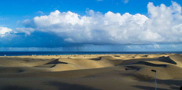 Panoramic view of beach against sky