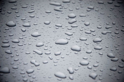 Blurry background of water drops after raining day