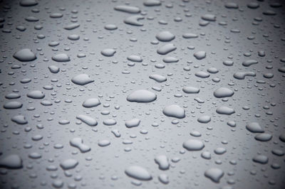 Full frame shot of wet glass window