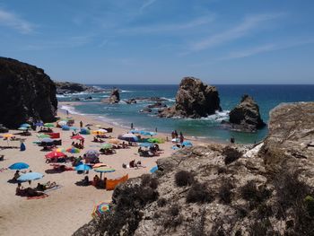 Panoramic view of beach against sky