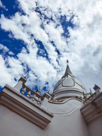 Low angle view of traditional building against sky