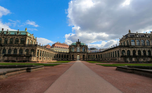 Panoramic view of historical building against sky in city