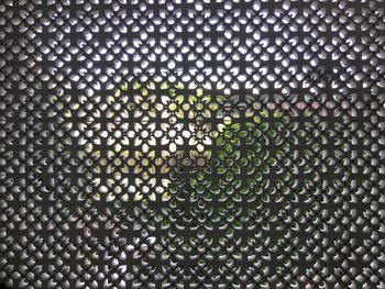 Full frame shot of patterned metal