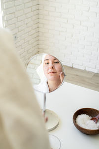 Portrait of woman with ice cream