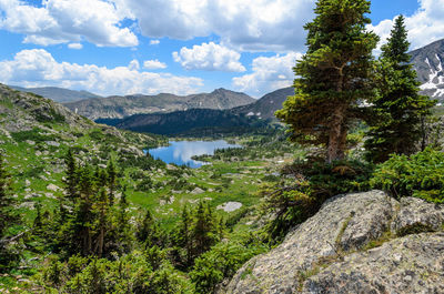 Missouri lakes from missouri pass, in the holy cross wilderness, near fancy pass, red cliff, co. usa