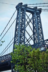 Low angle view of bridge against sky