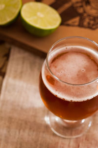 Close-up of drink on table