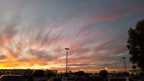 View of dramatic sky at sunset