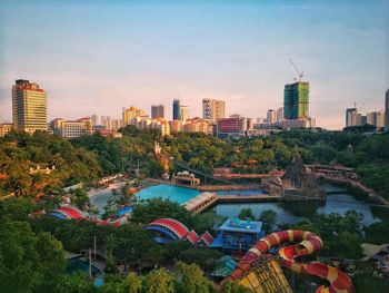 View of cityscape against sky