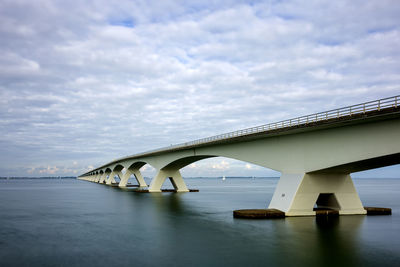 Bridge over river against sky