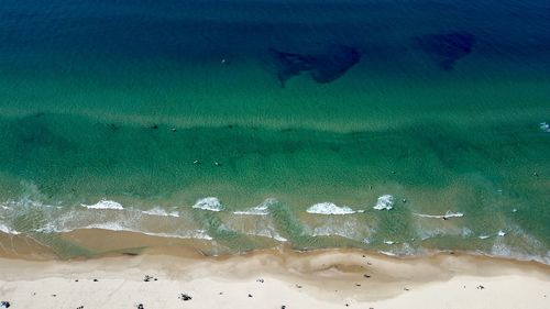 High angle view of beach