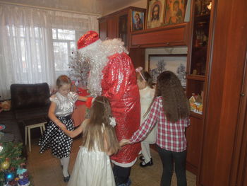 People standing in traditional clothing