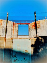 Built structure against clear blue sky