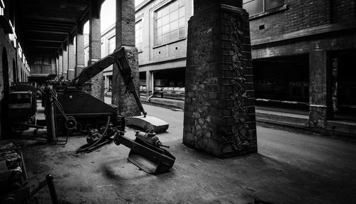 Interior of abandoned factory