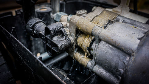 Close-up of machine part