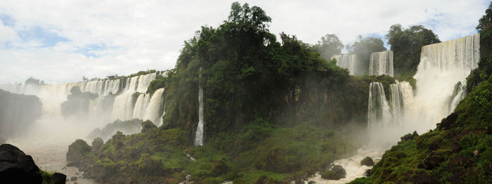 Panoramic view of waterfall