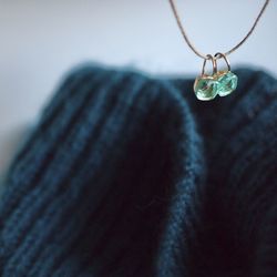 Close-up of cristal aquamarine jewelry