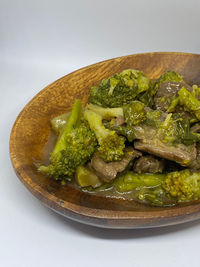 High angle view of food in bowl