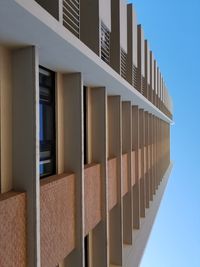 Low angle view of building against clear sky