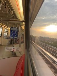 Train at railroad station platform