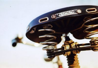 Close-up of bicycle seat