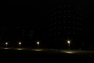 Illuminated city at night