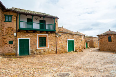 Exterior of old building against sky