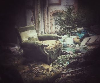 Garbage in messy room